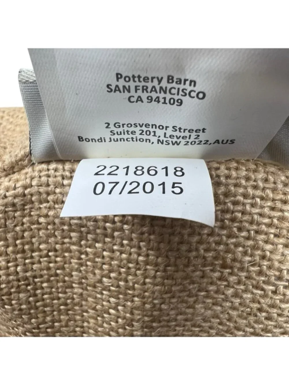 Pottery Barn Christmas Jingle Red Bells Burlap Lumbar Decorative Pillow 12”x24”